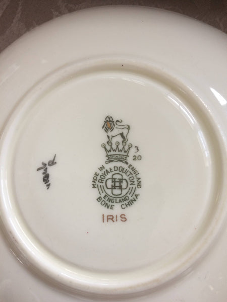 Royal Doulton Deco Style Iris Teacup & Saucer