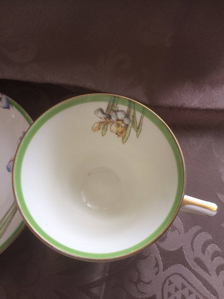 Royal Doulton Deco Style Iris Teacup & Saucer