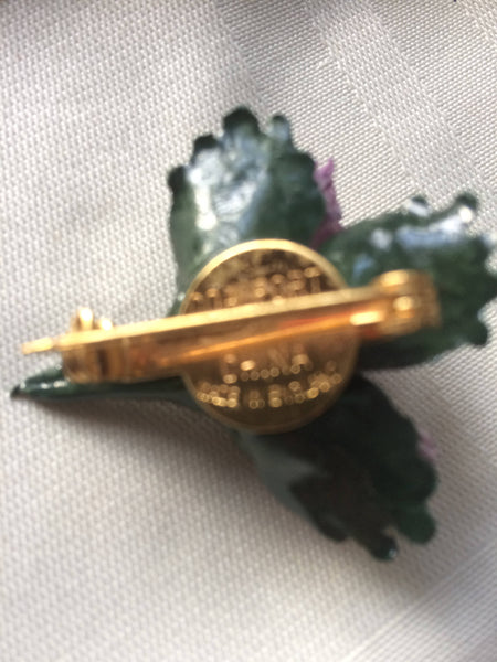 Rare Coalport Thistle Pin