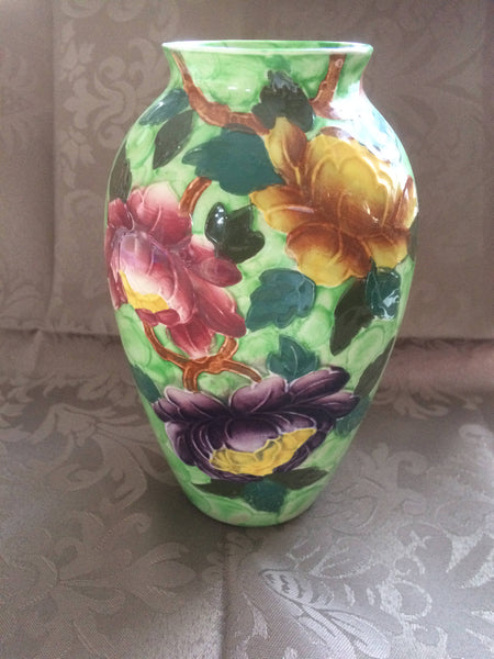 Maling Thumbprint Peony Vase