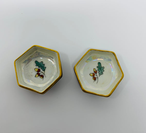 2 Antique Hand Painted B & C Limoges Salt Cellars