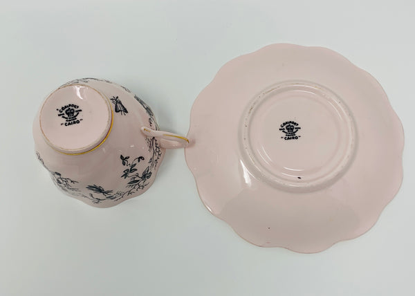Pink Blush Coalport Bird Of Paradise Cup And Saucer