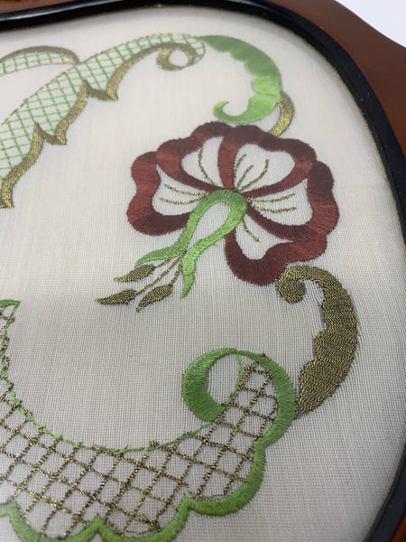 Vintage Needlepoint Serving Tray